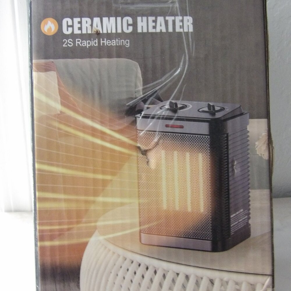 New INTERTEK Ceramic Heater, 2S Rapid Heating, 1500W,,Over-Heat Protection